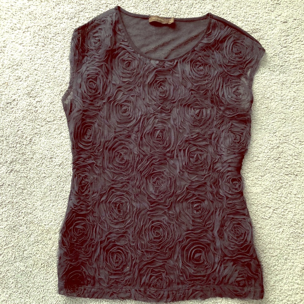 The Limited Rosette Mesh Top